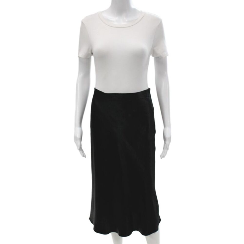 Vince Women Straight Pencil Skirt Black 100% Acetate Petites Size S